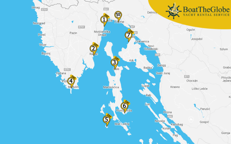 Croatia sailing itinerary September