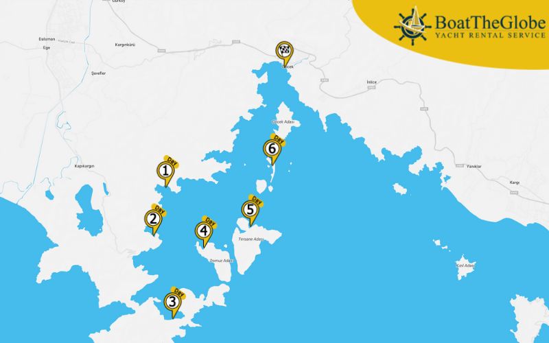 sailing Gocek itinerary