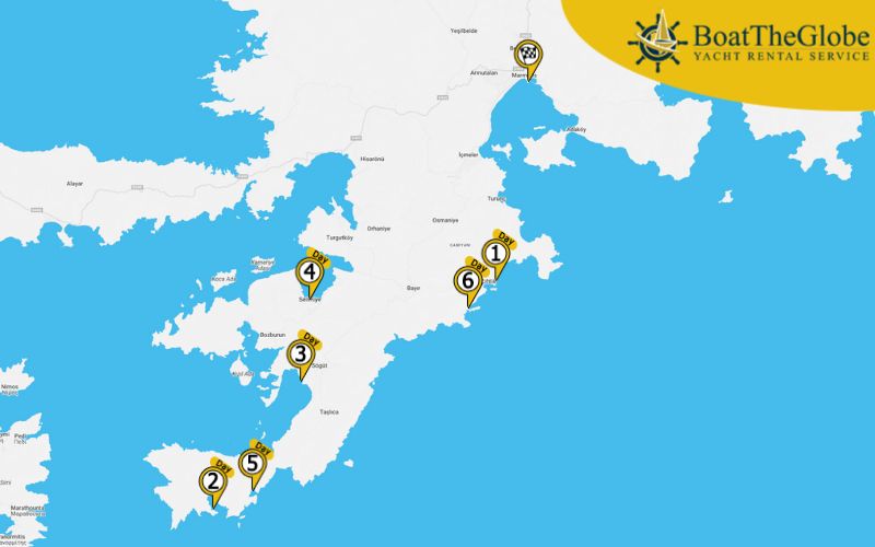 Marmaris sailing itinerary