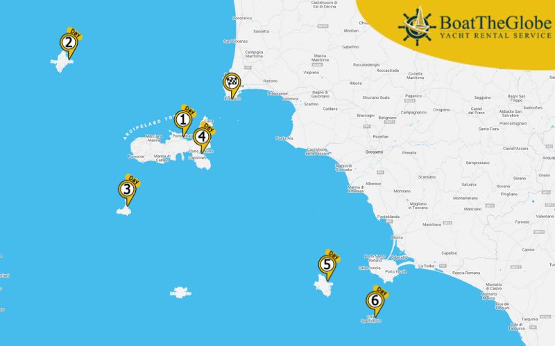 Boat rental Piombino itinerary Boat rental Piombino itinerary