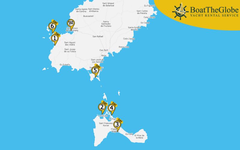 Sailing itinerary from San Antonio Sailing itinerary from San Antonio