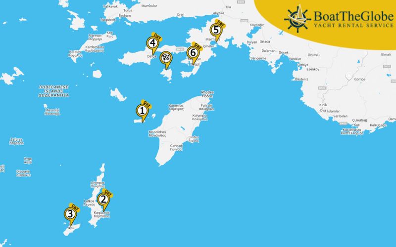 Yacht charter Simi itinerary Yacht charter Simi itinerary